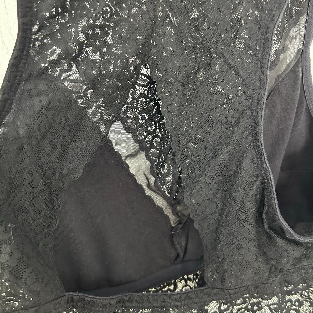 Aerie Lace Bralette Racerback Black Large - Picture 4 of 5